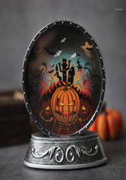 Décoration de fête Halloween Retro Mirror accessoires Craft Copper Lamp LED Electronic Interior Home Bedroom décor6946507