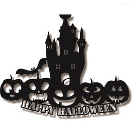 Feestdecoratie Halloween -scène met pompoenen metalen bord aangepaste decor gepersonaliseerde gelukkige muurkunst