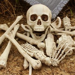 Décoration de fête Os de squelette d'Halloween 28 pièces Simulation d'os humains Maison hantée Accessoires d'horreur Jouets délicats Crâne d'os Décoration d'Halloween 220915