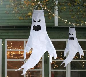 Décoration de fête Halloween Spectre Ornement suspendu Lights LED Outdoor Tree Props Ghost Festival Decor9342917