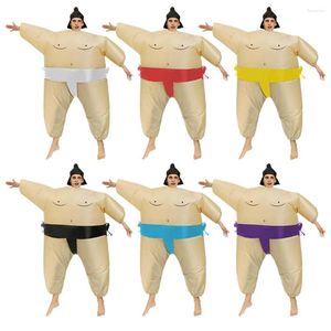 Décoration de fête Costume de lutteur Sumo d'Halloween Costume gonflable Blow Up Outfit Ballet Cosplay Robe pour hommes femmes 150-195 cm