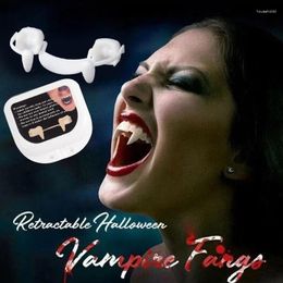 Décoration de fête Halloween Vampire Dents Crocs rétractables Mascarade Horreur Zombie Pour Monstre Loup-Garou Cosplay Costume Accessoires