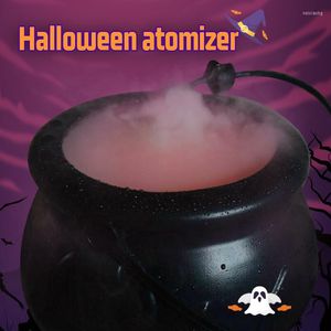 Décoration de fête Halloween sorcière Pot chaudron monsieur brumisateur fumée brouillard Machine couleur changeante accessoire