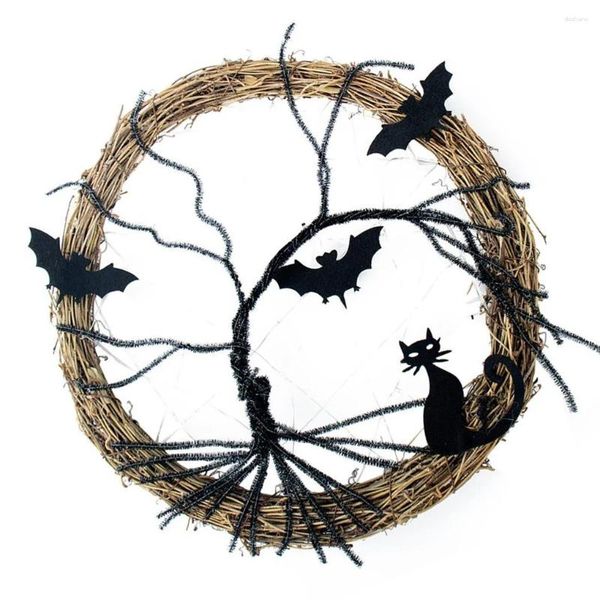 Décoration de fête Halloween Wreath Pendants Props Garland Garland Home Accessory Window