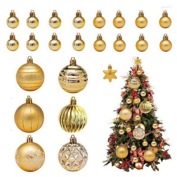 Décoration de fête suspendus ornements d'arbre de Noël boules 42 pièces boules de galvanoplastie pendentifs pour