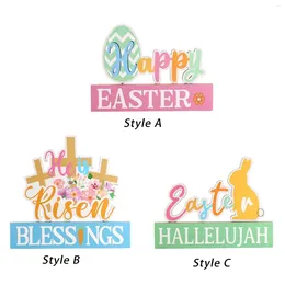 Feestdecoratie Happy Easter Tafeldecoraties Briefbord Kleurrijke centerpieces voor vakantie