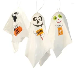Décoration de fête Happy Halloween, ornement suspendu blanc, sacs fantômes, ballons, accessoire d'horreur d'halloween
