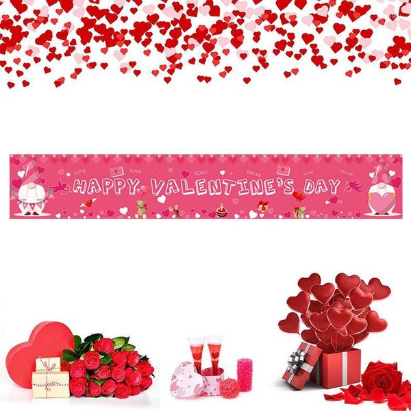 Decoración de fiesta Feliz Día de San Valentín Banner Telón de fondo Romántico Novia Gnomo Fondo de San Valentín Decoraciones matrimoniales Pografía