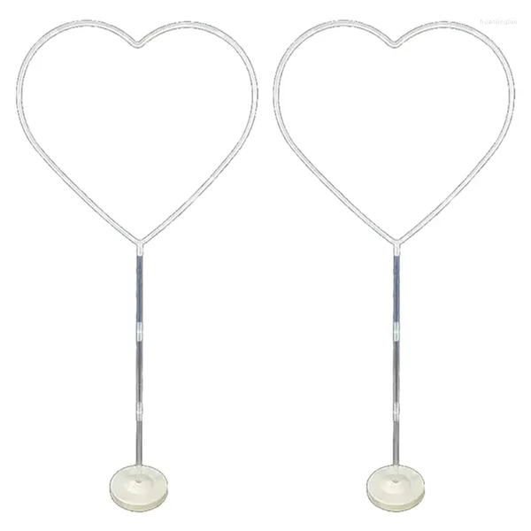 Supports de support de bâton de boules de ballon de coeur de décoration de fête avec le plastique réutilisable pour la célébration d'anniversaire et de mariage