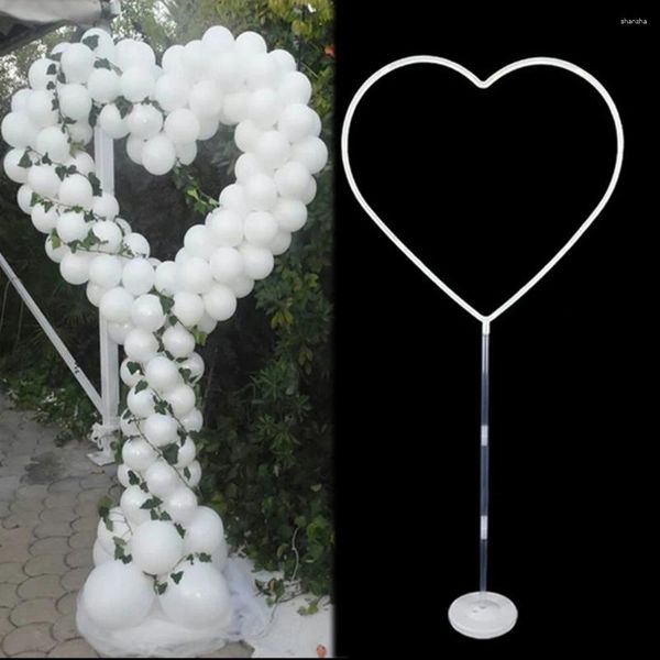 Party Decoration Heart en forme de ballon Colonne Stand de base réutilisable Garland Arch Holder pour l'anniversaire de baby shower à la maison