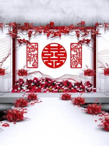 Décoration de fête Salut mot porte de mariage salle et fournitures d'aménagement Net célébrité Jiayin Xiaozhu autocollants idées