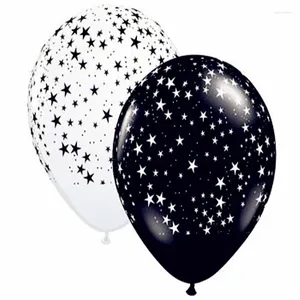 Party Decoration Hoge kwaliteit Black Star Balloon 12 inch Drukballons Damask Stars Witte ballonnen Kleur klassieke globos benodigdheden
