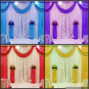 Décoration de fête haute qualité mariage toile de fond rideau paillettes décorations 6 M 3 tissu fond scène décor