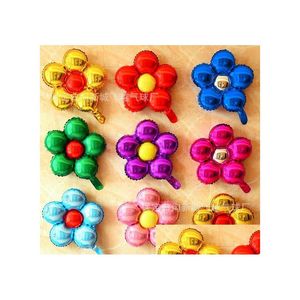 Fête Décoration Maison 50Cm Cinq Fleurs Feuille D'aluminium Ballons Beaux Jouets Faveurs Et Cadeaux Anniversaire Pour Enfants Xb1 Drop Delivery Garde Dhkz2