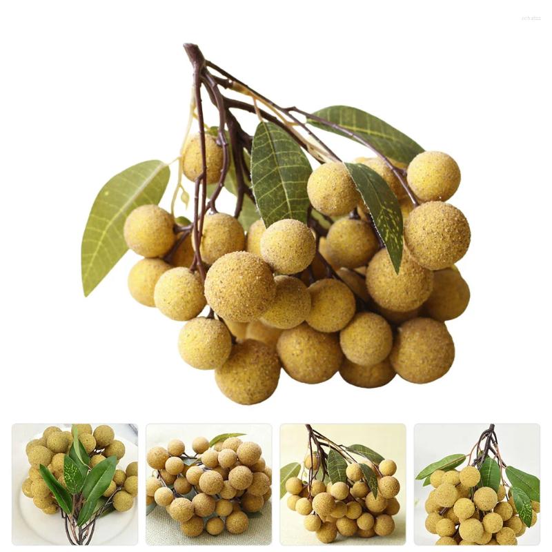 Party Decoration Home Decor Simulated Longan Livselike Prorning Model Fake Fruit Prop Artificial Plastic