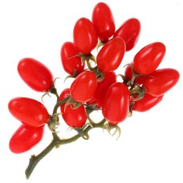 Décoration de fête Fournitures pour la maison Cuisine Tomates cerises Prop Cabinet Décor Ménage Faux pour plastique Simulé Décoratif Po Props