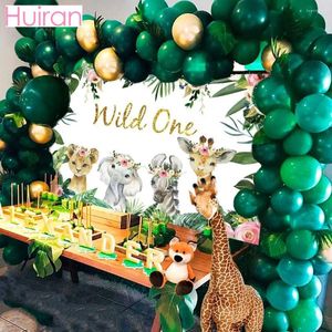 Feestdecoratie Huiran Green Ballonnen Arch Kit Safari Jungle Baloon Verjaardagsdecor Kids Dierslang Baby Shower