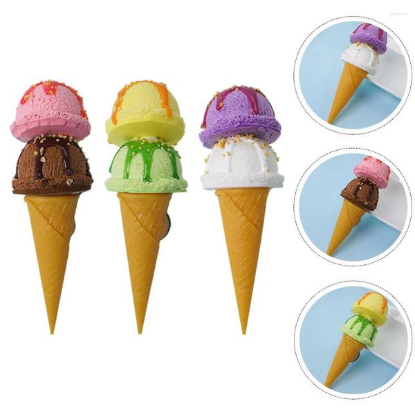 Decoración de fiesta Modelo de helado Cono falso Simulación falsa Juguete Realista Imitación Artificail Display