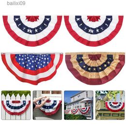 Party Decoration Onafhankelijkheidsdag American Flag Banner Patriotic Bunting Flag geplooide Fan Flag USA Festival Decoratie voor Outdoor 4 juli T230522