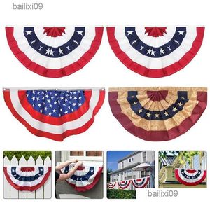 Party Decoration Independence Day American Flag Banner Patriotic Bunting Pleed Fan USA Festival pour le 4ème en plein air de Jy Drop délivre DHHFJ