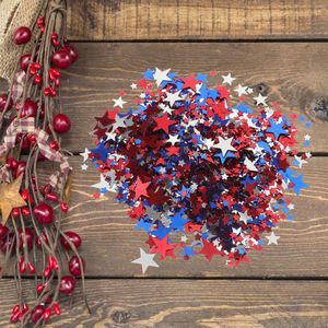 Confettis de décoration de fête pour le jour de l'indépendance, décorations de joyeux anniversaire, étoiles scintillantes, Table en plastique pour bébé