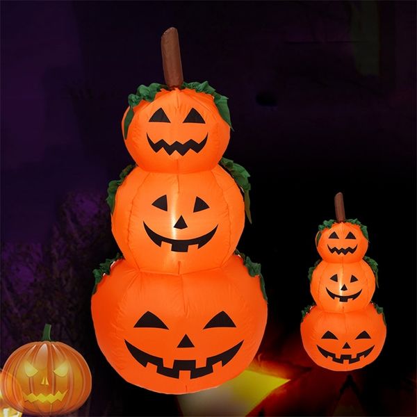 Décoration de fête Gonflable Citrouille Spooky Poupée éclairée Halloween Accessoires de vacances Ballon éclairé Citrouille Air Ball Jouets Jardin Décoration 220915