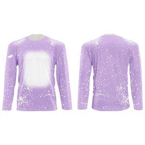 Feestdecoratie Ins Sublimatie Heren Dames Uni Bleach Design Hoodies Blank Faux Gebleekte Tie Dye Shirts Trui met lange mouwen T1022 Drop Dh9Ij