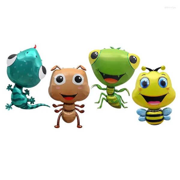 Party Decoration Insect Ballon Mantis Gecko Ant Foil Ballon Ballon Migne Bee Pouets POUR POUR LES ENFANTS DÉCORATIONS D'ANNIVERSANTS FORESSE DE FARME sauvage