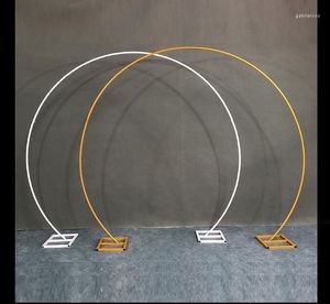 Feestdecoratie Ijzeren Cirkel Bruiloft Verjaardag Boog Achtergrond Smeedijzeren Rekwisieten Enkele Bloem Outdoor Gazon Mesh Scherm Road Guide