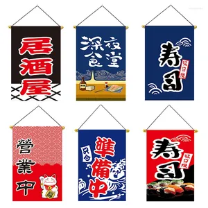 Feestdecoratie Japanse stijl Sushi Shop Vlag Lucky Cat Hangende String Festival Restaurant El Pub Koffie Banner Gordijn Huis