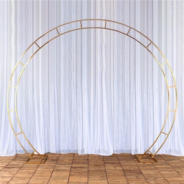 Decoración de fiestas Decoración de bodas de Barown Arco circular de oro brillante