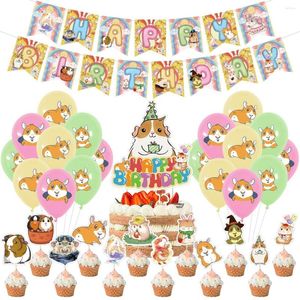 Party Decoratie Jollyboom cartoon cavoongavethema kinderen verjaardag ballon banner pet cake topper kinderbenodigdheden