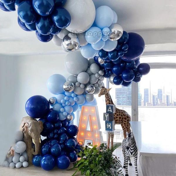 Decoración de fiestas Jungle Cumpleaños globos de cumpleaños azul marino