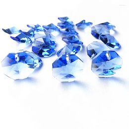 Décoration de fête K9 Crystal Octogone Perles 200pcs / lot Couleur bleu clair dans 1 trou pour bricolage Garden Garden Suncatcher Ornement Decor