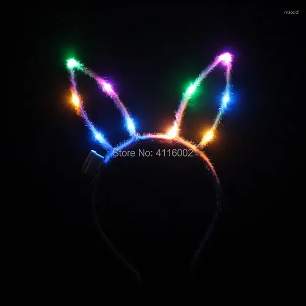 Décoration de fête pour enfants adultes oreilles LED clignotant l'éclat de bande de coiffeur de coiffeur bar ktv ktv club de nuit de robe de décoration