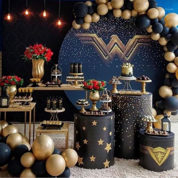 Décoration de fête enfants anniversaire ballon arc Kit guirlande argent noir bleu marine ballons en Latex pour bébé douche mariage Air Globos