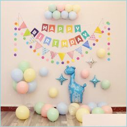 Feestdecoratie kinderen verjaardagjongen meisje blauw roze babyshow mint candy ballon pastel kleur drop levering 2021 home tuin bdesports dh7qt