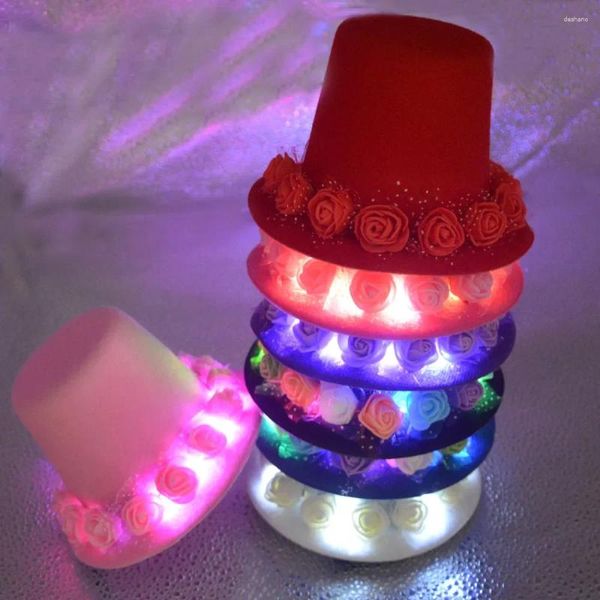 Party Decoration Kids Girls Femmes LED CLINBING FLORIE BASE HAT CHAPE