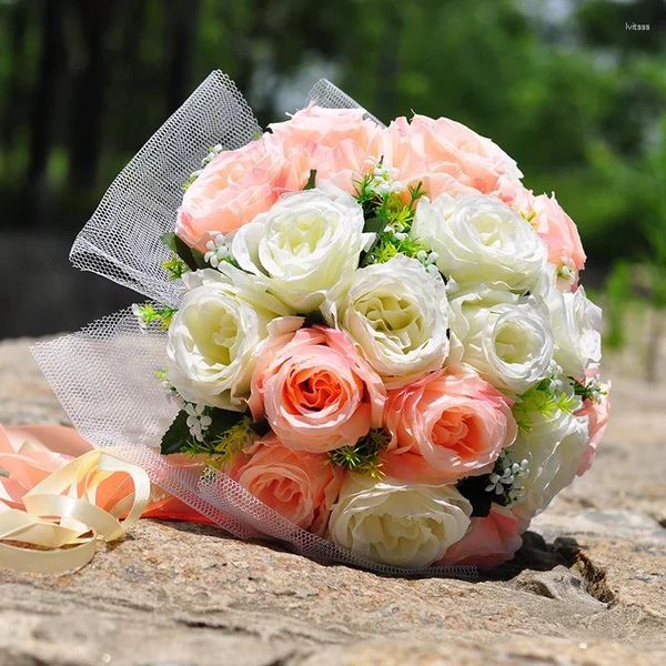 Décoration de fête Simulation de la mariée coréenne des fleurs immortelles pour les sœurs de mariage Holding