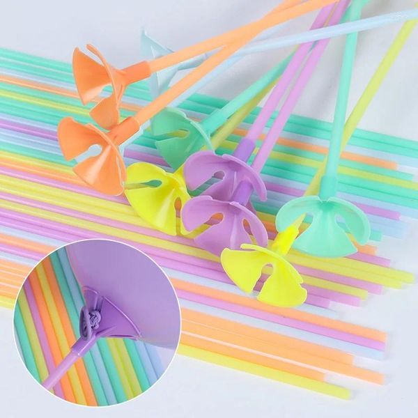 Party Decoration Latex Ballon Stick Soutien des ballons blancs Holder bâton avec une décoration d'anniversaire de coupe pour enfants