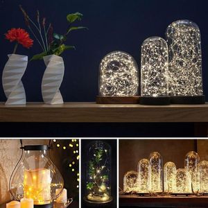 Décoration de fête LED batterie Micro fil de riz cuivre fée chaîne lumières 2M atmosphère décor décoration lumière D3C0