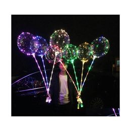 Party Decoration leidde Bobo Balloon met 31.5 inch stick string Light Christmas Halloween bruiloft verjaardag ballonnen Dh1346 drop leveren DHIH2
