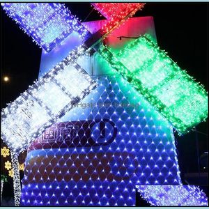 Feestdecoratie led kerstlichten buiten waterdichte lava lamp feest bruiloft feest neon strip flash decoratieve lantaarn net dhrw5