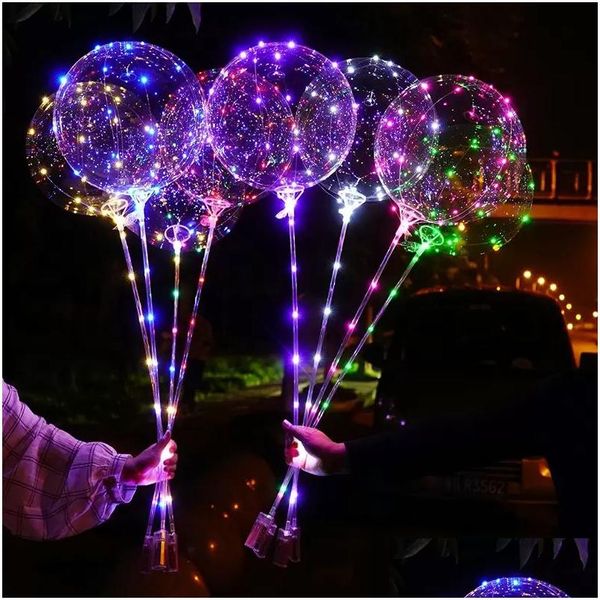 Decoración de fiesta LED Decorativo Bobo Globo Cadena Luz Decoración de fiesta para Navidad Halloween Cumpleaños Globos Drop Entrega Inicio Gar Dhu9P