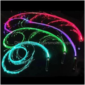 Décoration de fête LED Fiber optique Whip Dance Space Super Glow Mode d'effet de couleur unique pivotant pour Dancing Parties Light Drop Livrot Ho Dhbvm
