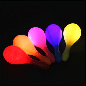 Décoration de fête LED Clignotant Maraca Light Up Neon Beach Hula Party Maracas Adulte Bar KTV Cheer Props Glow Supplies LT139