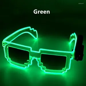 Décoration de fête des verres à LED Bounc Bounce Shining Novel Gift Gift Sunglasses Lighting Accesstes