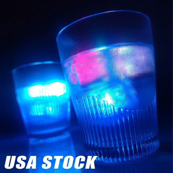 Décoration de fête LED Glaçons Glowing Ball Flash Light Lumineux Neon Wedding Festival Christmas Bar Wine Glass Supplies usa usalights