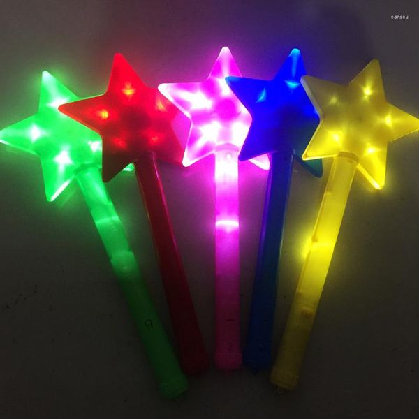 Décoration de fête lumière LED étoiles clignotantes bâton lumineux bâtons lumineux cadeaux enfants fille garçons joyeux anniversaire nuit lueur fournitures