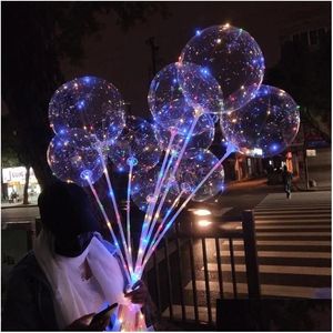 Party Decoration Light Lights Ballons Night Lighting Bobo Ball Mticolor Balloon Wedding Decorative Bright Light With Stick Drop Del Dhamk